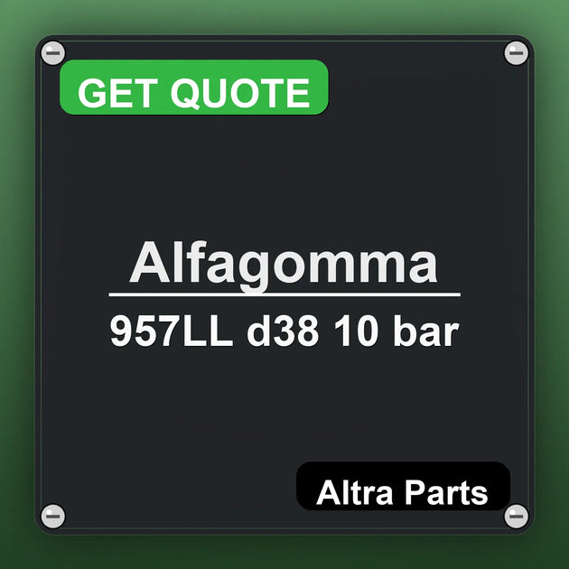 Alfagomma 957LL d38 10 bar industrial nameplate style image – Altra Parts. GET QUOTE.