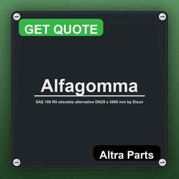 Alfagomma SAE 100 R5 obsolete alternative DN25 x 3000 mm by Dixon industrial nameplate style image – Altra Parts. GET QU…