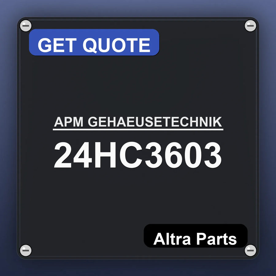 APM GEHAEUSETECHNIK 24HC3603 industrial nameplate style image – Altra Parts. GET QUOTE.