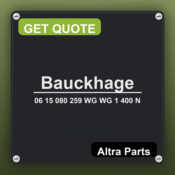 Bauckhage 06 15 080 259 WG WG 1 400 N industrial nameplate style image – Altra Parts. GET QUOTE.