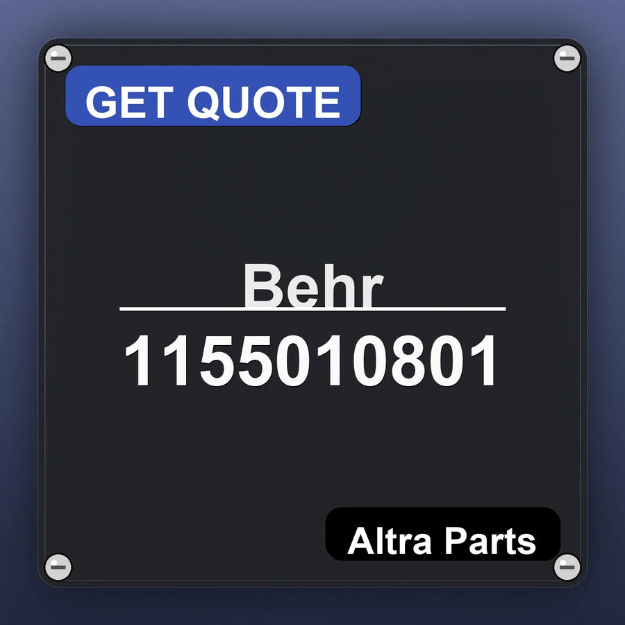 Behr 1155010801 industrial nameplate style image – Altra Parts. GET QUOTE.