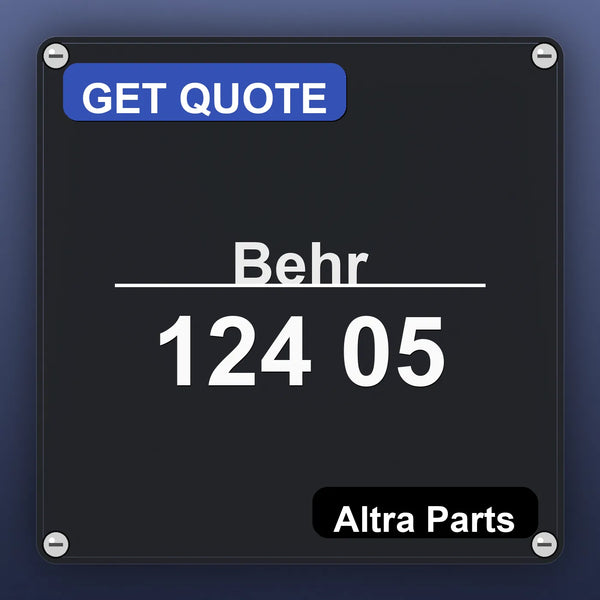 Behr 124 05 industrial nameplate style image – Altra Parts. GET QUOTE.