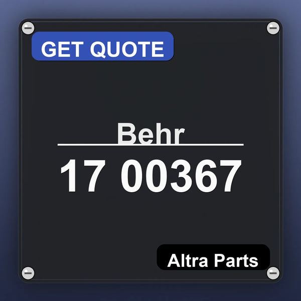 Behr 17 00367 industrial nameplate style image – Altra Parts. GET QUOTE.
