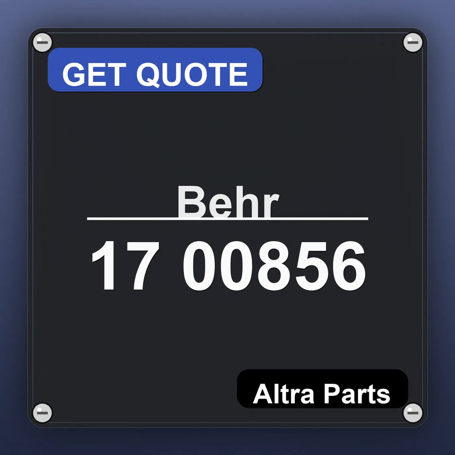 Behr 17 00856 industrial nameplate style image – Altra Parts. GET QUOTE.