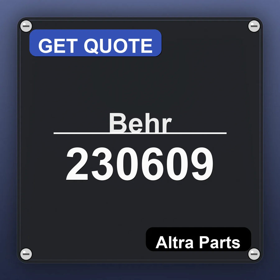 Behr 230609 industrial nameplate style image – Altra Parts. GET QUOTE.