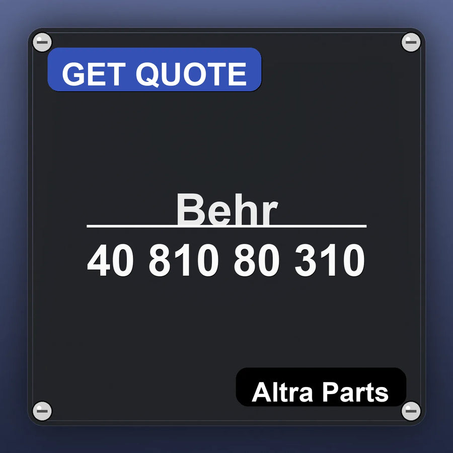 Behr 40 810 80 310 industrial nameplate style image – Altra Parts. GET QUOTE.