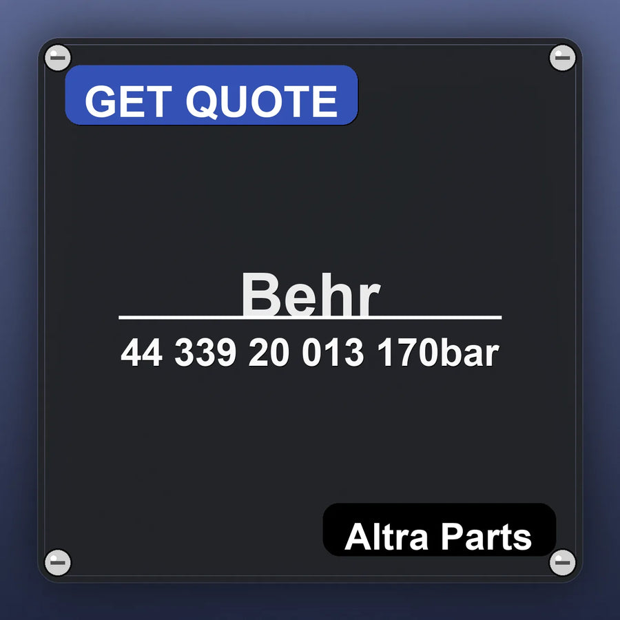 Behr 44 339 20 013 170bar industrial nameplate style image – Altra Parts. GET QUOTE.