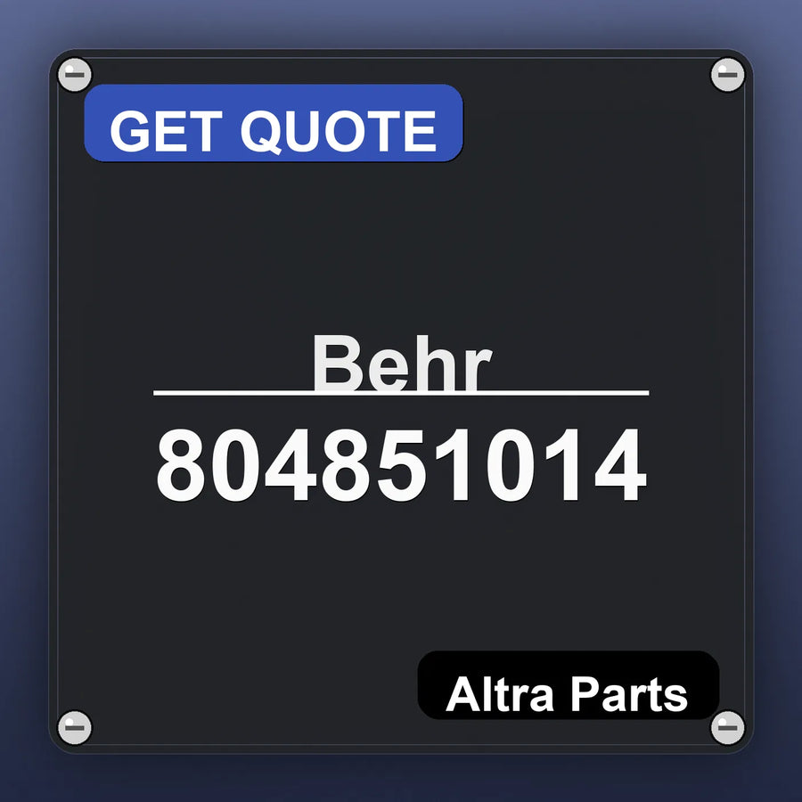 Behr 804851014 industrial nameplate style image – Altra Parts. GET QUOTE.