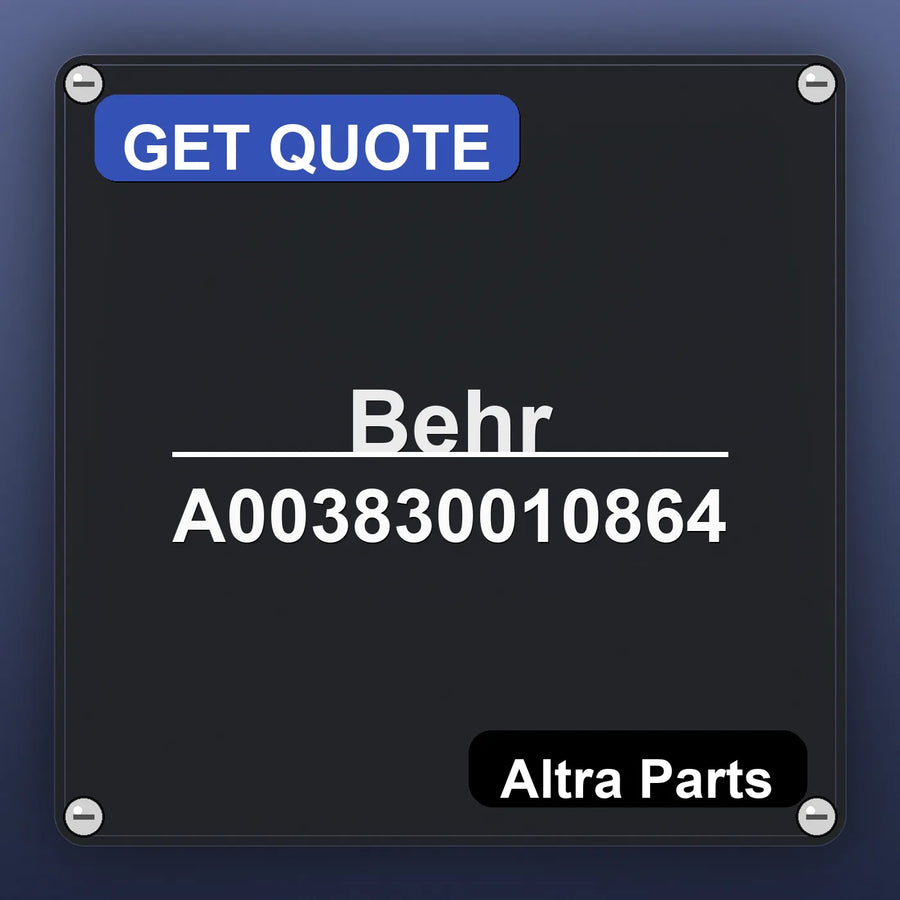 Behr A003830010864 industrial nameplate style image – Altra Parts. GET QUOTE.
