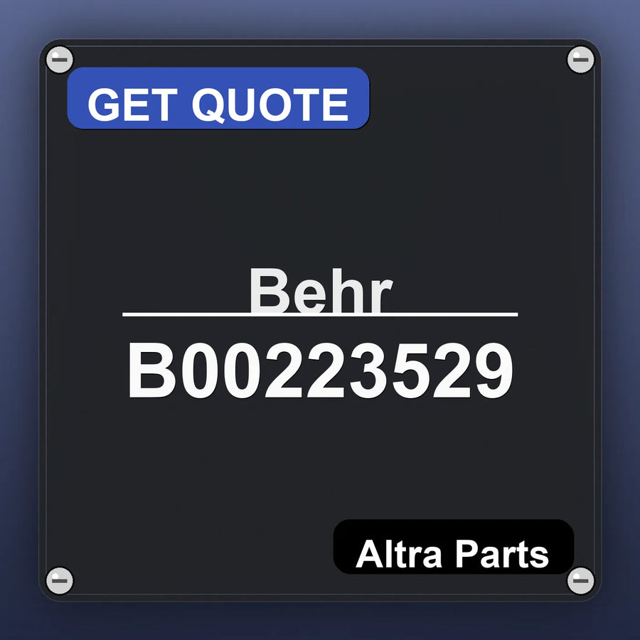 Behr B00223529 industrial nameplate style image – Altra Parts. GET QUOTE.