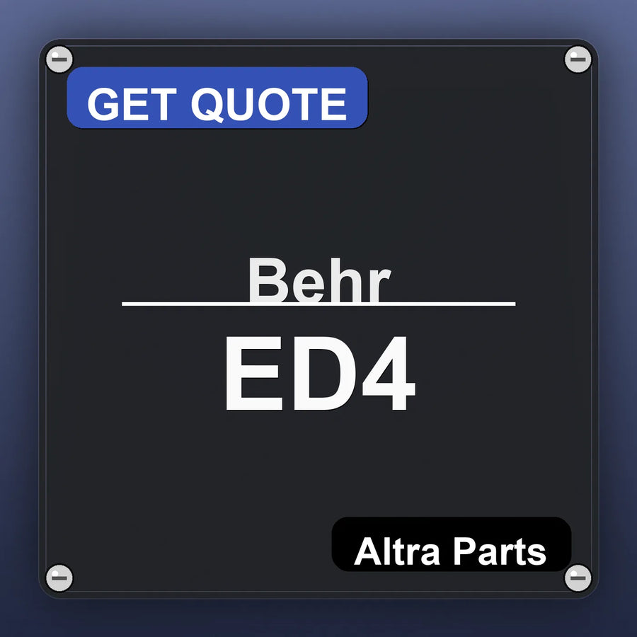 Behr ED4 industrial nameplate style image – Altra Parts. GET QUOTE.