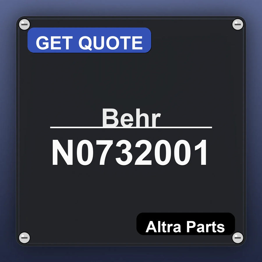 Behr N0732001 industrial nameplate style image – Altra Parts. GET QUOTE.