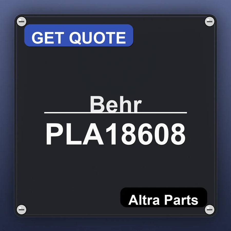 Behr PLA18608 industrial nameplate style image – Altra Parts. GET QUOTE.