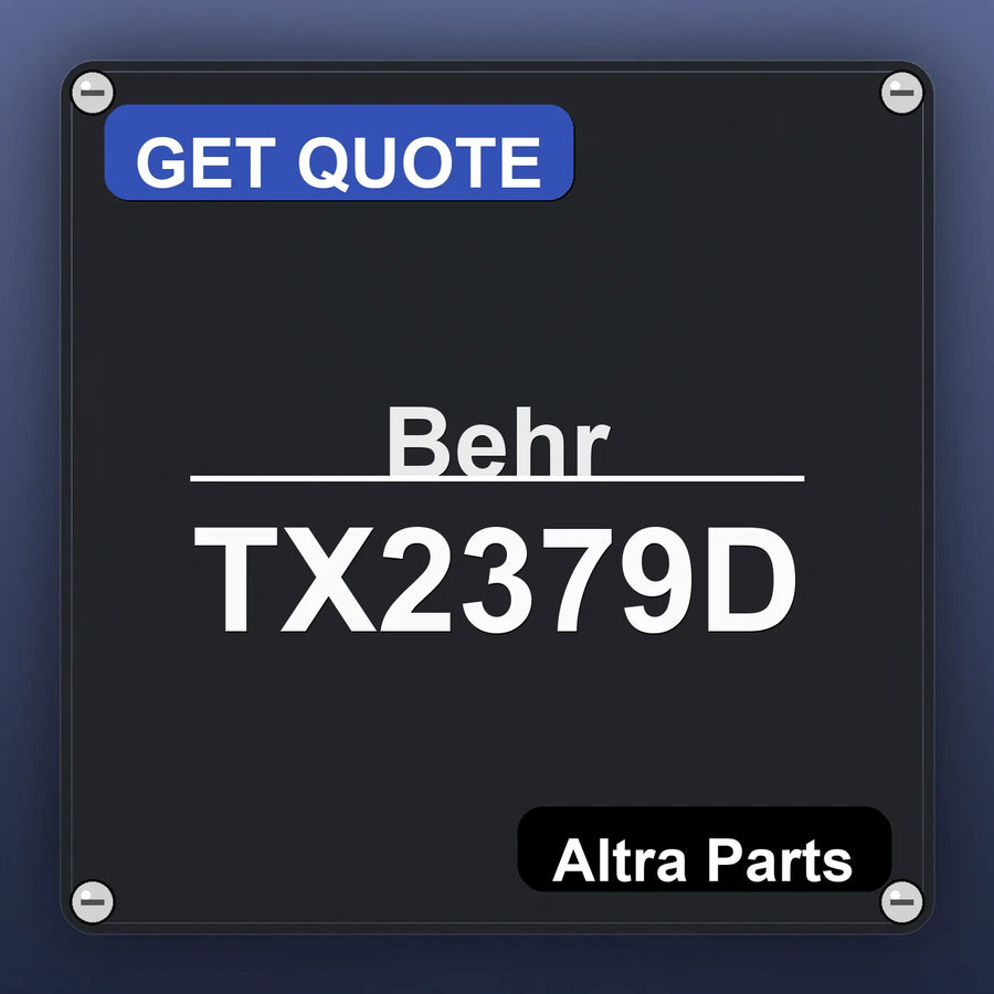 Behr TX2379D industrial nameplate style image – Altra Parts. GET QUOTE.