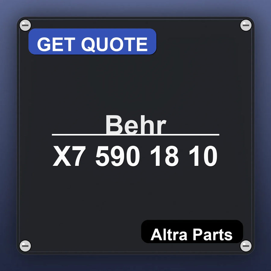 Behr X7 590 18 10 industrial nameplate style image – Altra Parts. GET QUOTE.