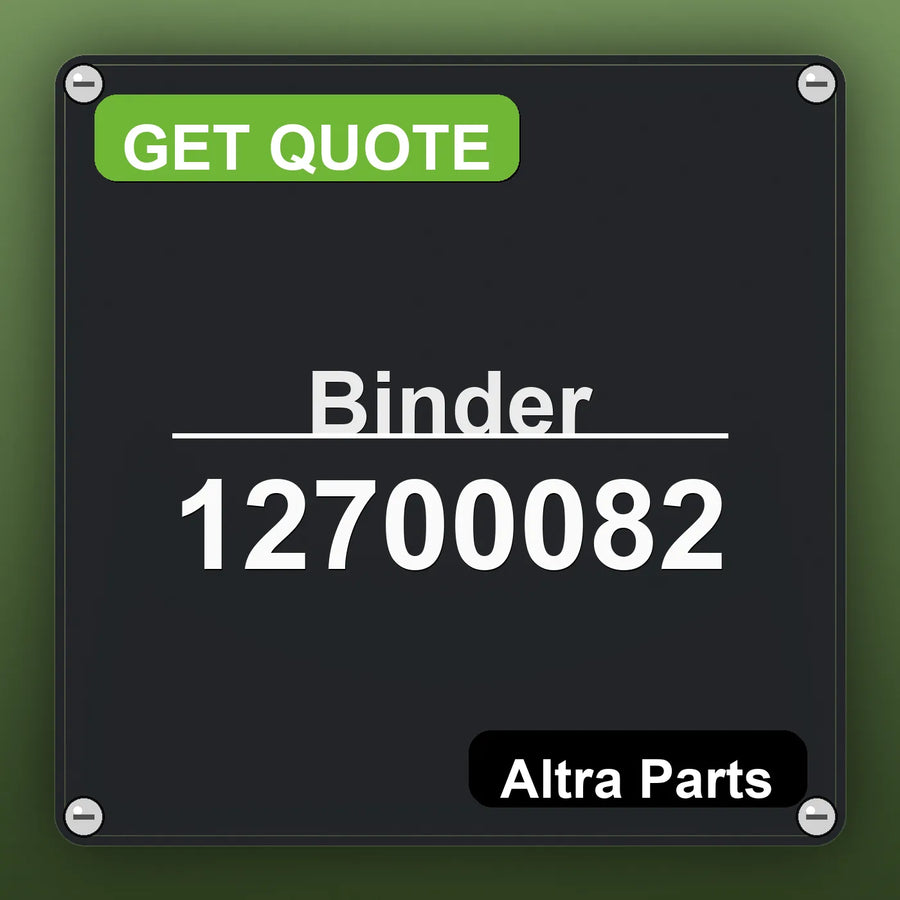 Binder 12700082 industrial nameplate style image – Altra Parts. GET QUOTE.
