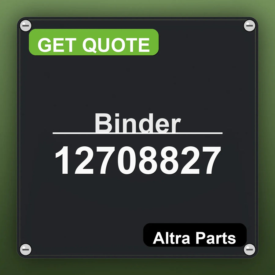 Binder 12708827 industrial nameplate style image – Altra Parts. GET QUOTE.