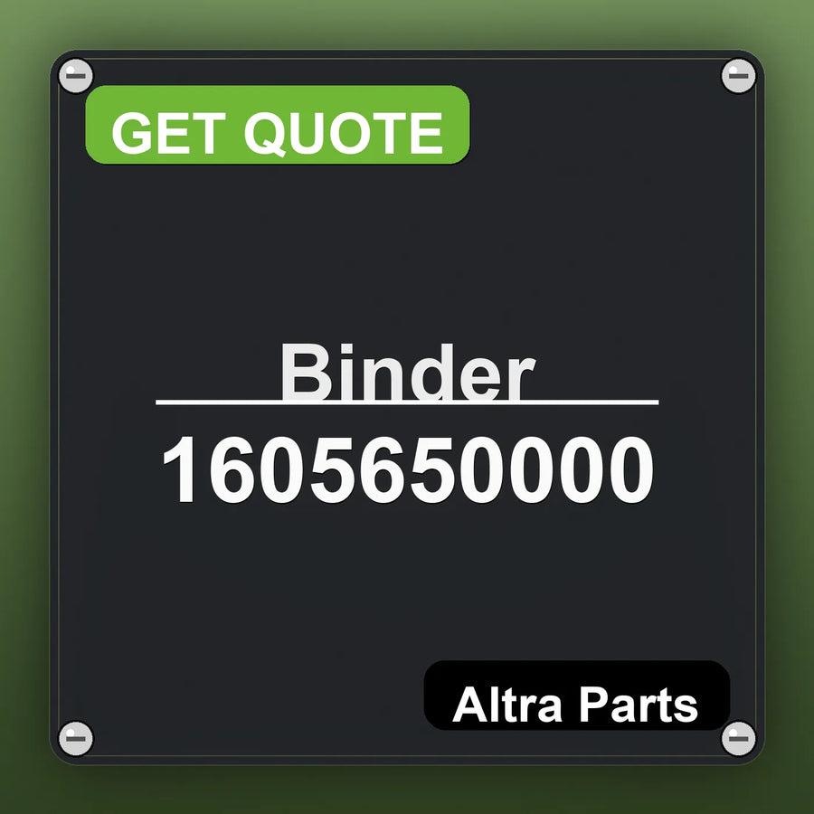 Binder 1605650000 industrial nameplate style image – Altra Parts. GET QUOTE.
