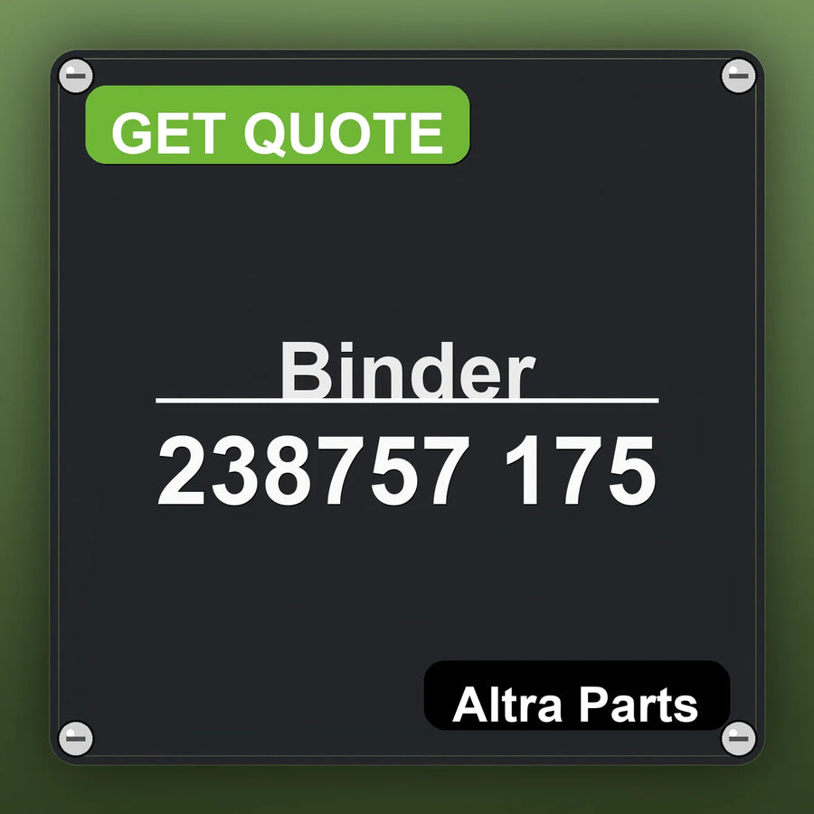 Binder 238757 175 industrial nameplate style image – Altra Parts. GET QUOTE.
