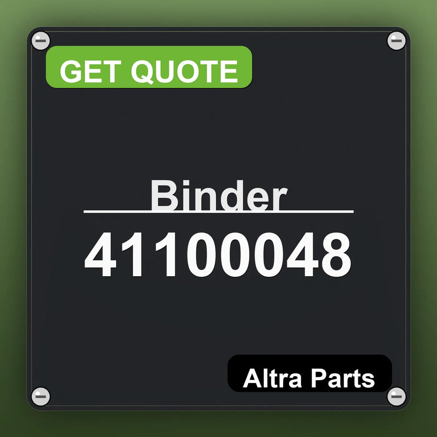 Binder 41100048 industrial nameplate style image – Altra Parts. GET QUOTE.
