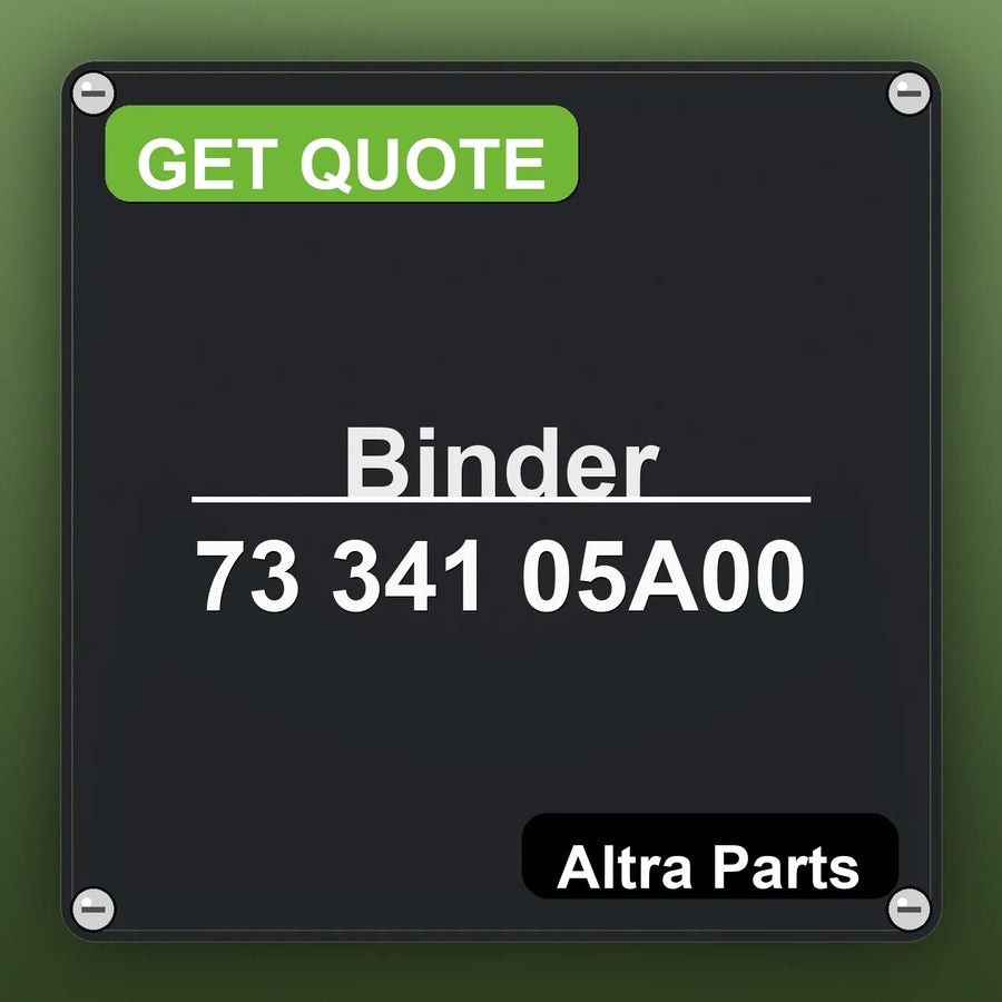 Binder 73 341 05A00 industrial nameplate style image – Altra Parts. GET QUOTE.
