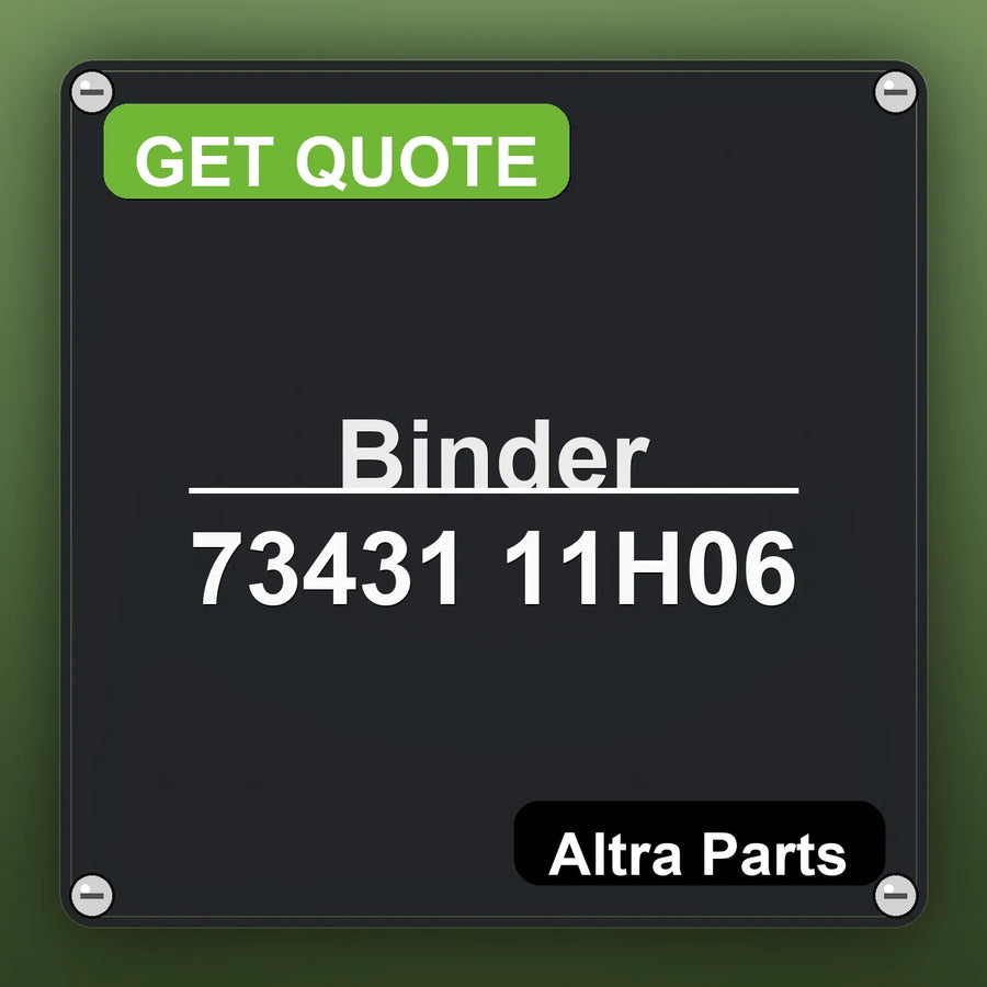 Binder 73431 11H06 industrial nameplate style image – Altra Parts. GET QUOTE.