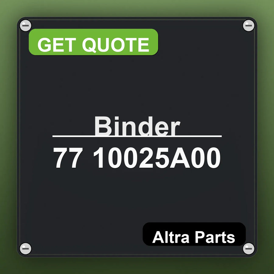 Binder 77 10025A00 industrial nameplate style image – Altra Parts. GET QUOTE.