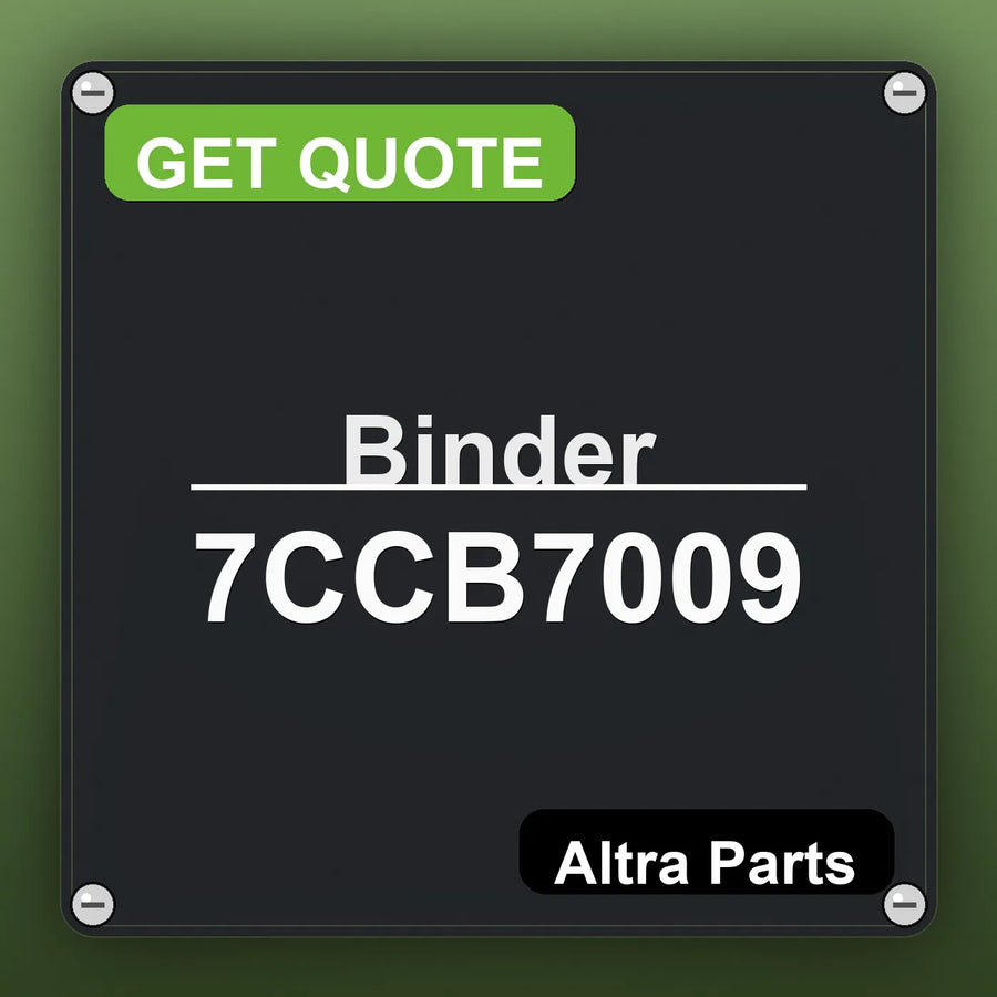 Binder 7CCB7009 industrial nameplate style image – Altra Parts. GET QUOTE.