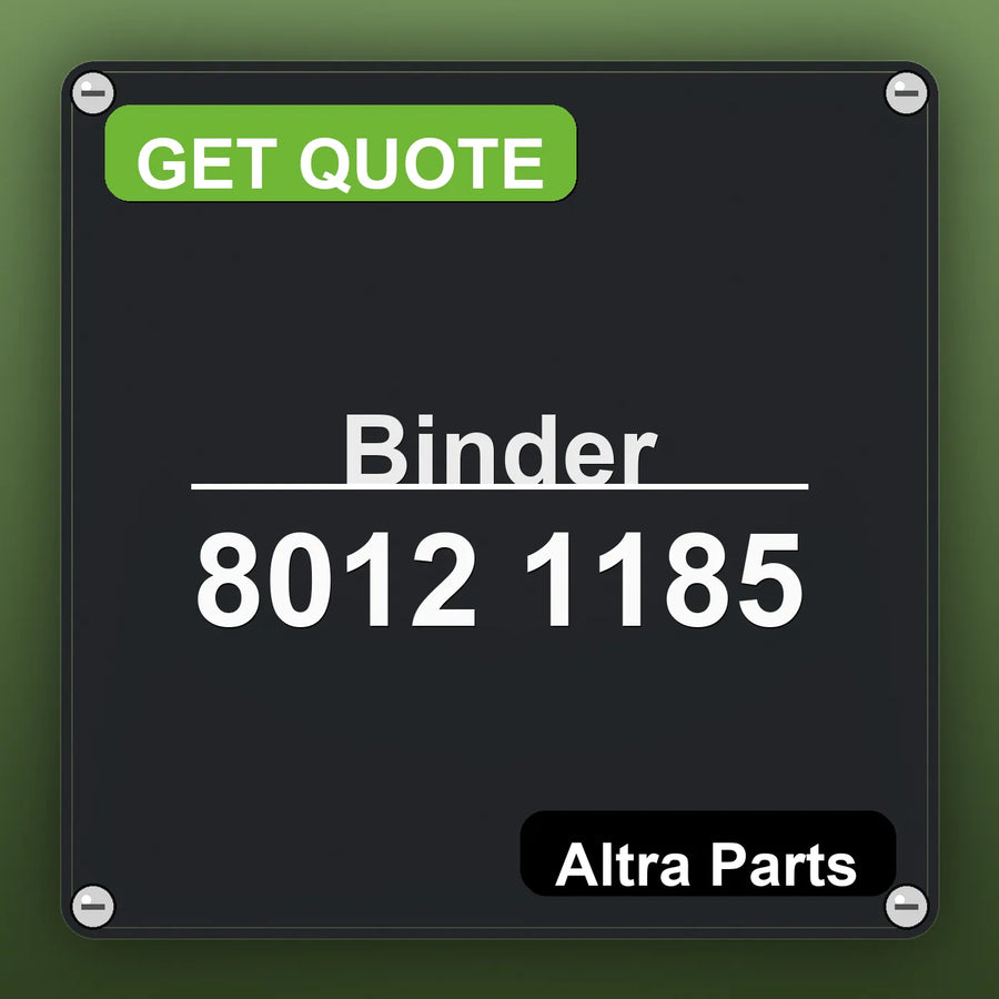 Binder 8012 1185 industrial nameplate style image – Altra Parts. GET QUOTE.