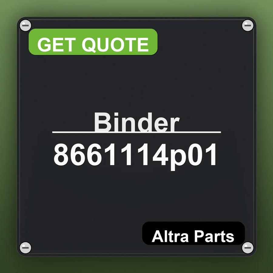 Binder 8661114p01 industrial nameplate style image – Altra Parts. GET QUOTE.