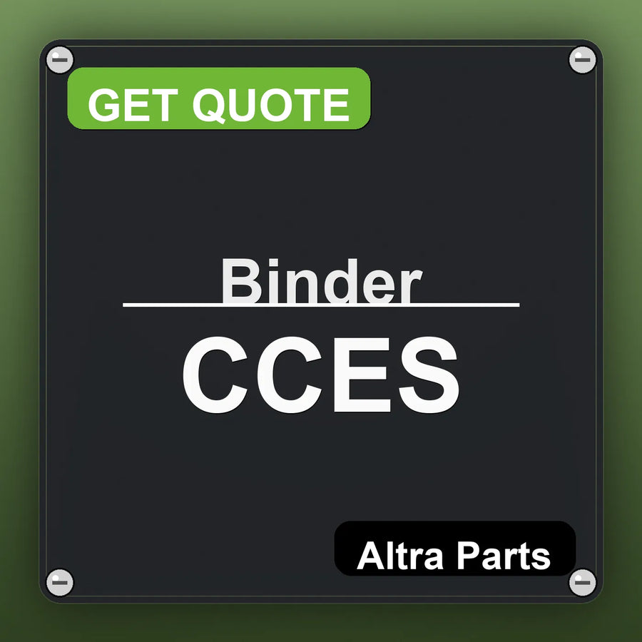 Binder CCES industrial nameplate style image – Altra Parts. GET QUOTE.