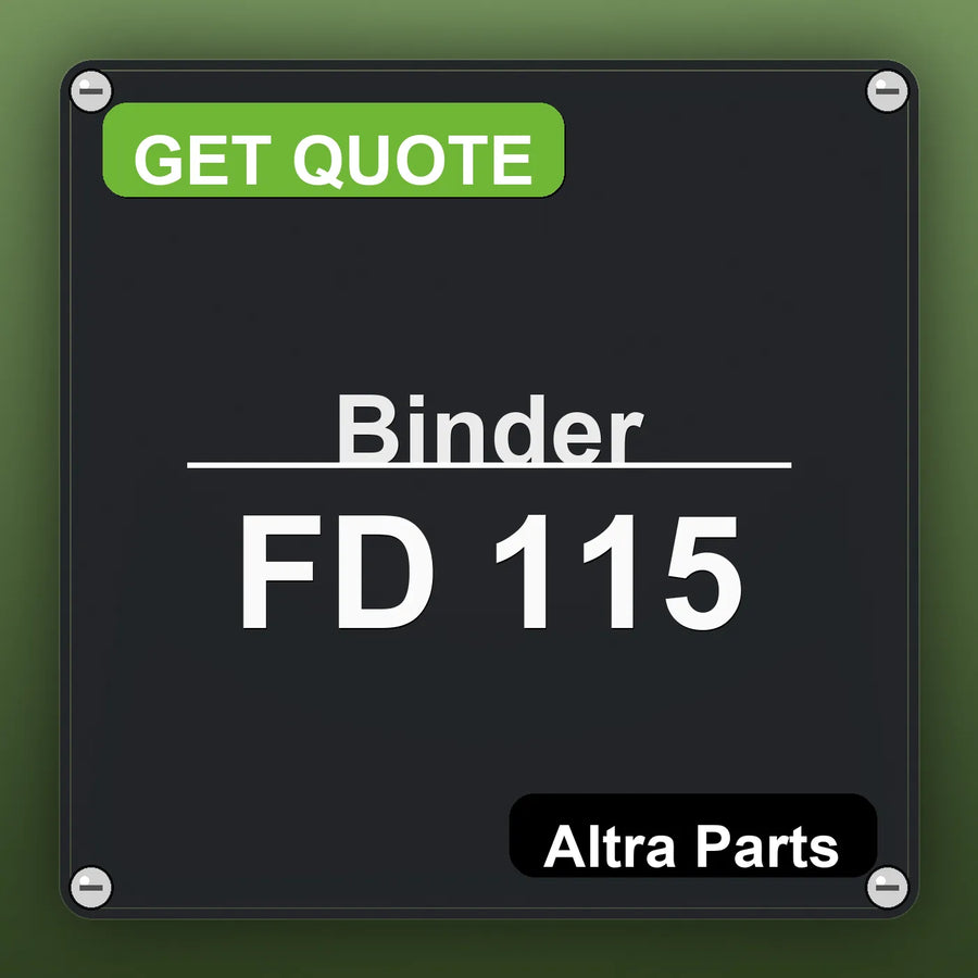 Binder FD 115 industrial nameplate style image – Altra Parts. GET QUOTE.