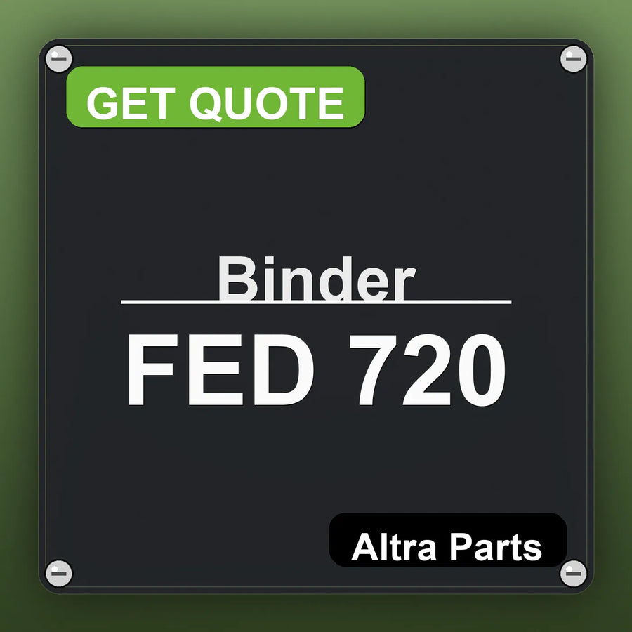 Binder FED 720 industrial nameplate style image – Altra Parts. GET QUOTE.