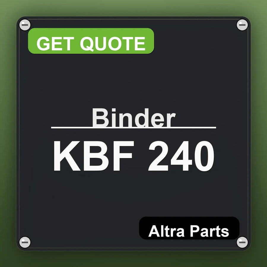 Binder KBF 240 industrial nameplate style image – Altra Parts. GET QUOTE.