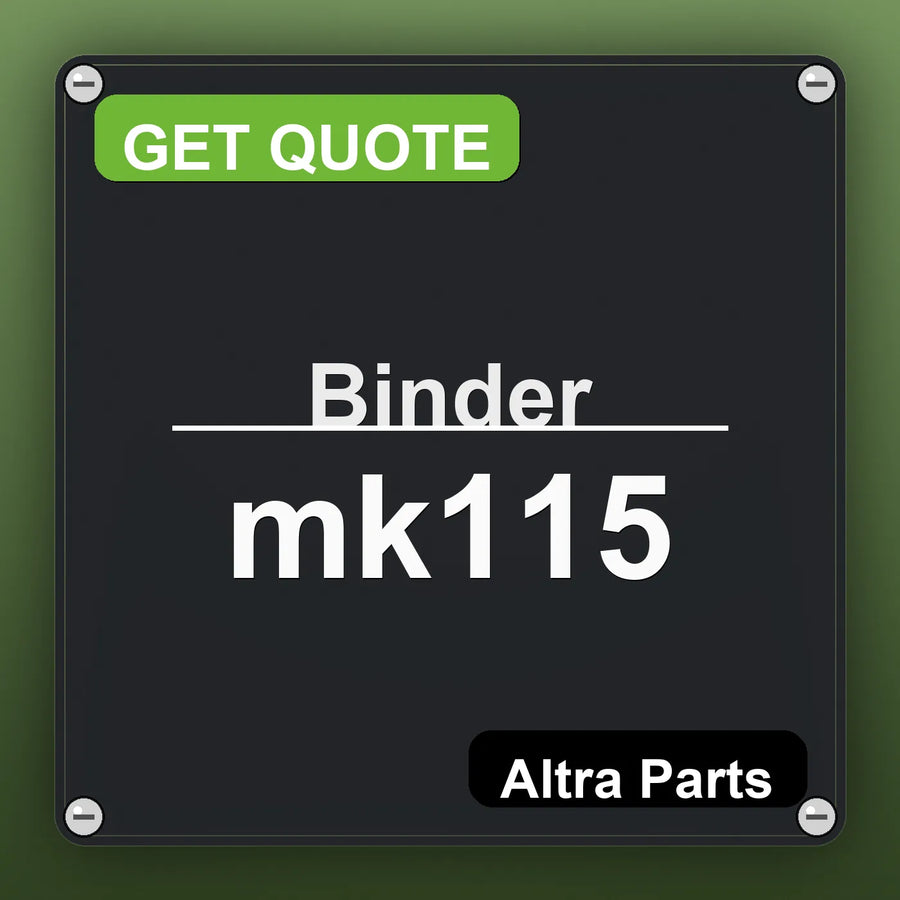Binder mk115 industrial nameplate style image – Altra Parts. GET QUOTE.