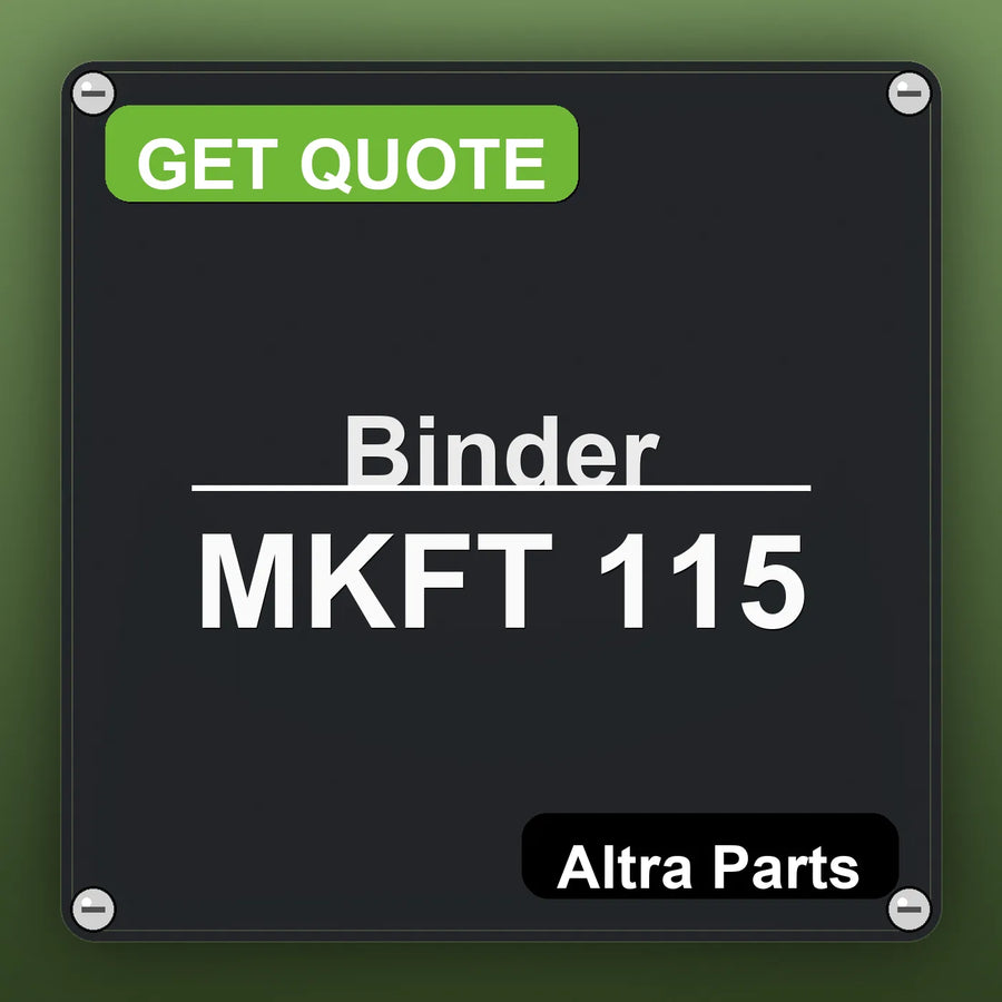 Binder MKFT 115 industrial nameplate style image – Altra Parts. GET QUOTE.