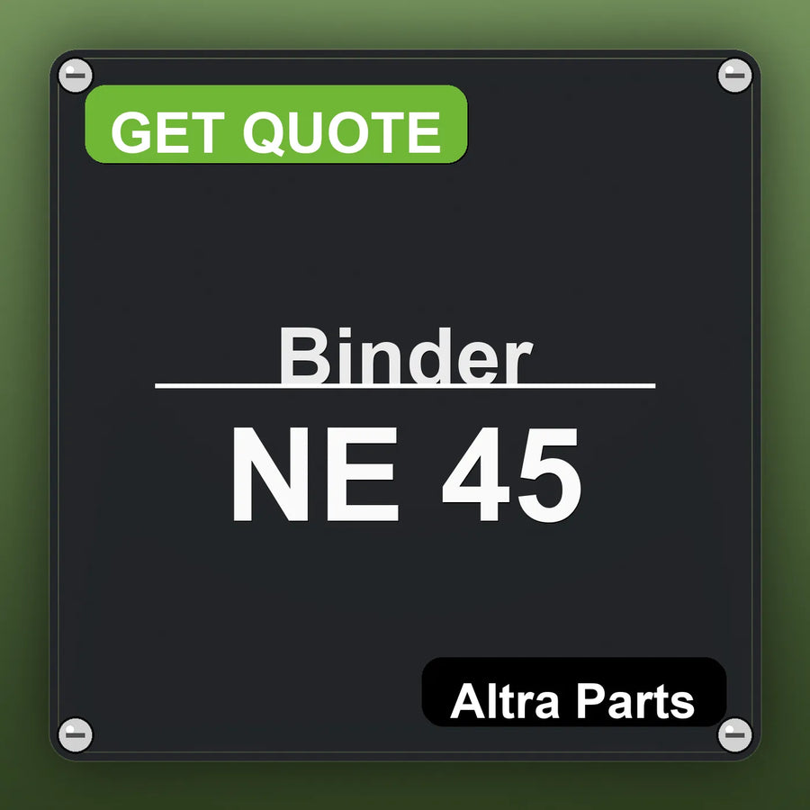 Binder NE 45 industrial nameplate style image – Altra Parts. GET QUOTE.