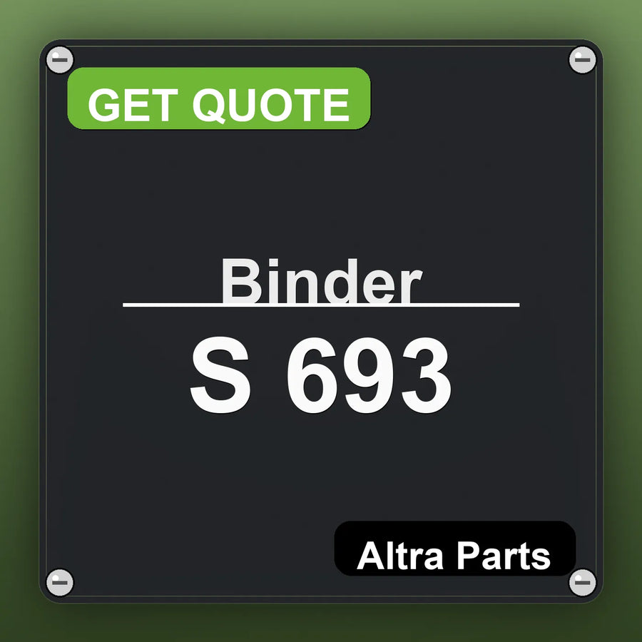 Binder S 693 industrial nameplate style image – Altra Parts. GET QUOTE.