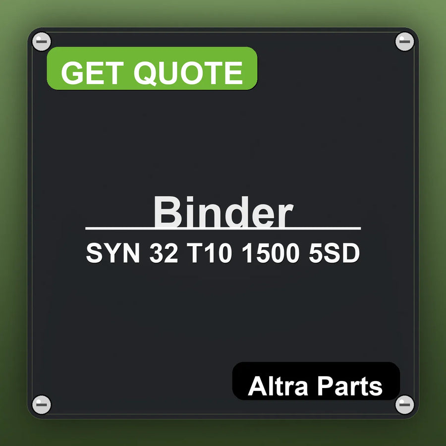 Binder SYN 32 T10 1500 5SD industrial nameplate style image – Altra Parts. GET QUOTE.