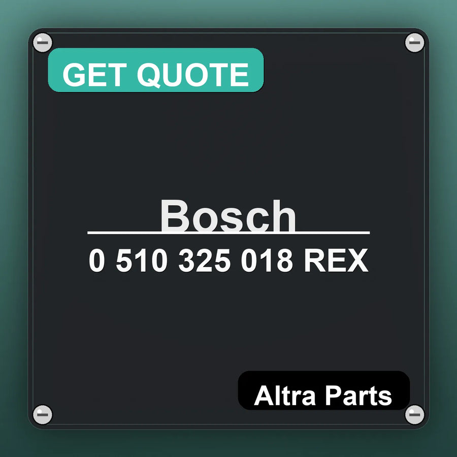 Bosch 0 510 325 018 REX industrial nameplate style image – Altra Parts. GET QUOTE.
