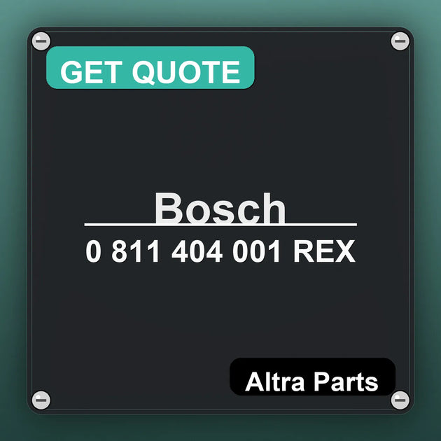 Bosch 0 811 404 001 REX industrial nameplate style image – Altra Parts. GET QUOTE.