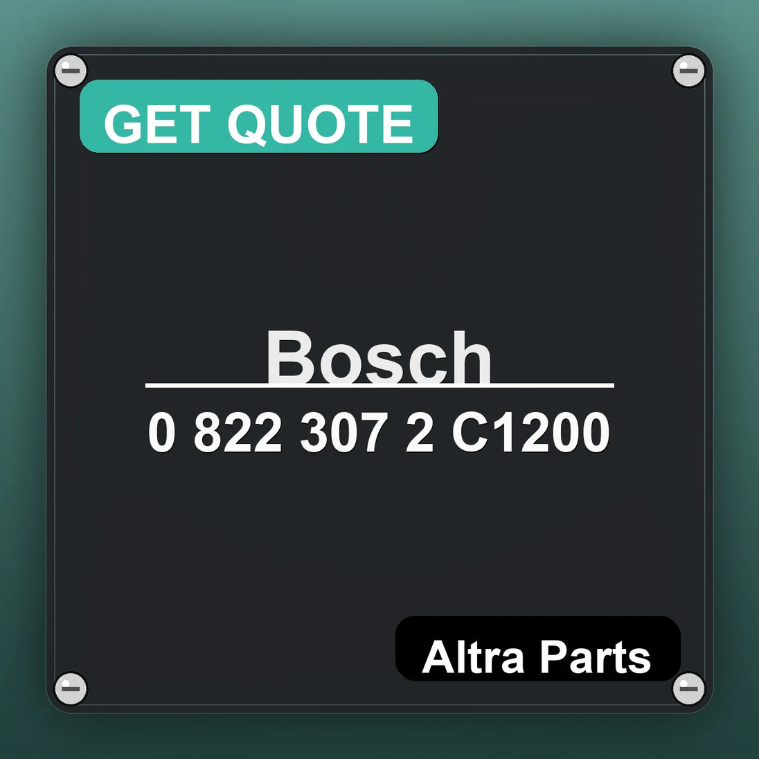 Bosch 0 822 307 2 C1200 industrial nameplate style image – Altra Parts. GET QUOTE.