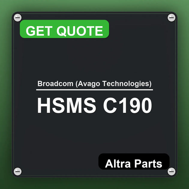Broadcom (Avago Technologies) HSMS C190 industrial nameplate style image – Altra Parts. GET QUOTE.