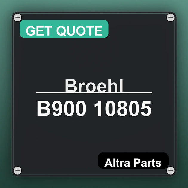 Broehl B900 10805 industrial nameplate style image – Altra Parts. GET QUOTE.