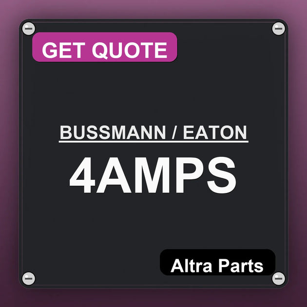 BUSSMANN / EATON 4AMPS industrial nameplate style image – Altra Parts. GET QUOTE.