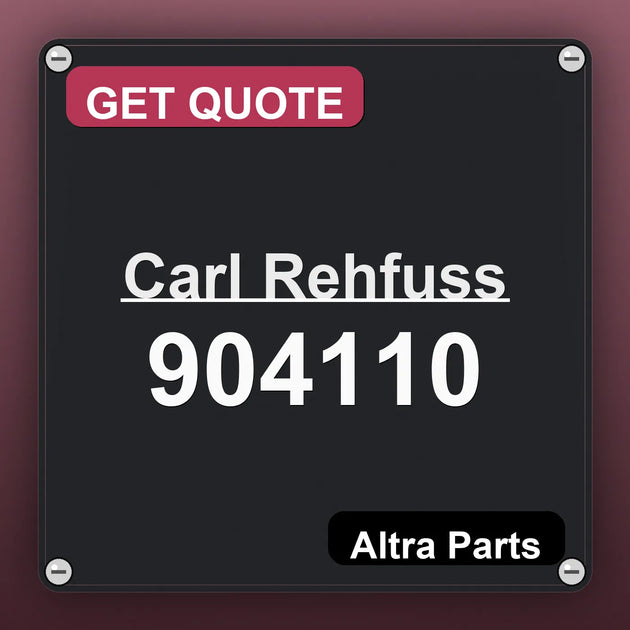 Carl Rehfuss 904110 industrial nameplate style image – Altra Parts. GET QUOTE.