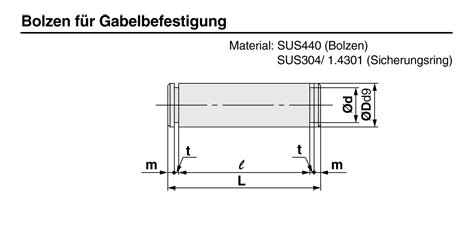 SMC CD-E03SUS Bolzen for Gabelbefestigun
