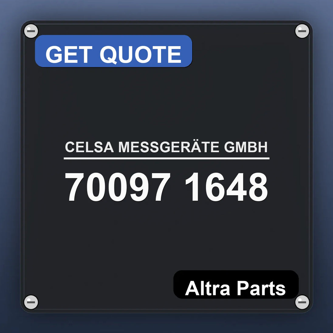 CELSA MESSGERÄTE GMBH 70097 1648 industrial nameplate style image – Altra Parts. GET QUOTE.