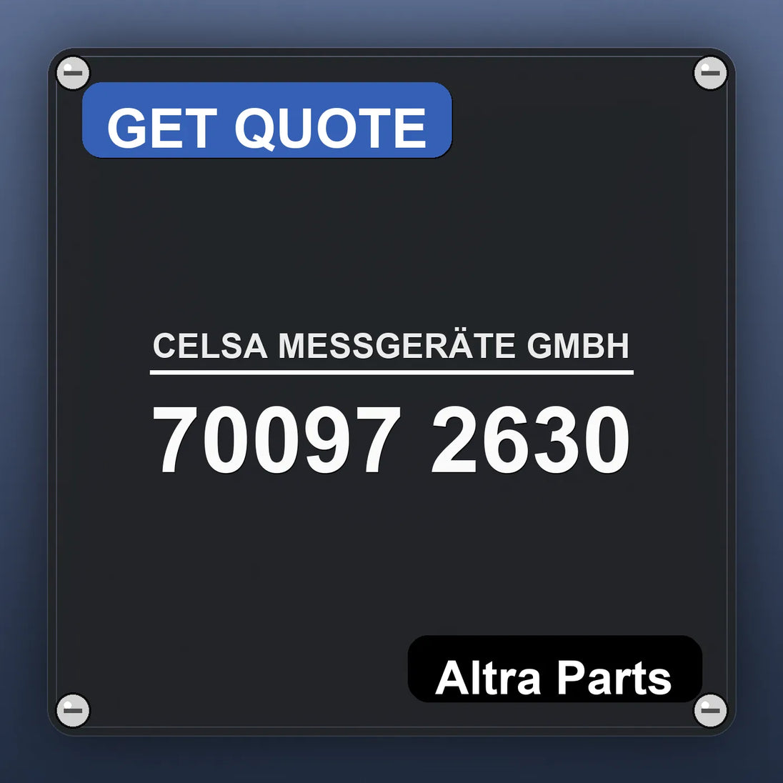 CELSA MESSGERÄTE GMBH 70097 2630 industrial nameplate style image – Altra Parts. GET QUOTE.