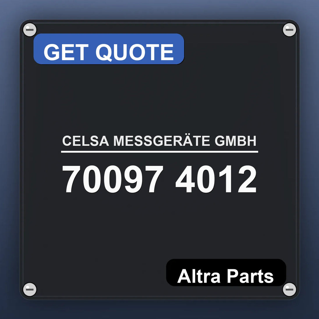 CELSA MESSGERÄTE GMBH 70097 4012 industrial nameplate style image – Altra Parts. GET QUOTE.